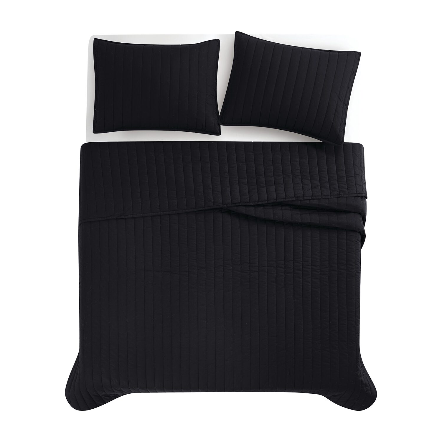 Brooklyn Loom Solid Cotton Percale Quilt Set