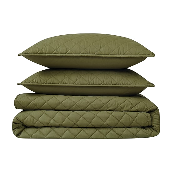 Cannon Solid Percale Quilt Set