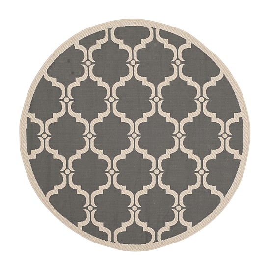 Safavieh Courtyard Collection Jobeth Geometric Indoor/Outdoor Round Area Rug
