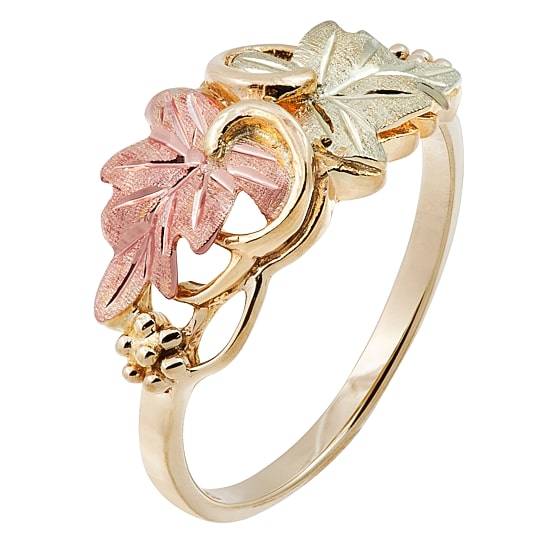 Landstroms Black Hills Gold Womens 10K Gold Cocktail Ring