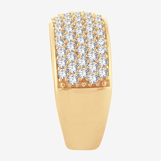 (H-I / I1) Womens 1 1/2 CT. T.W. Lab Grown White Diamond 10K Gold Anniversary Band