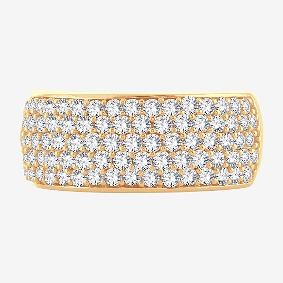 (H-I / I1) Womens 1 1/2 CT. T.W. Lab Grown White Diamond 10K Gold Anniversary Band