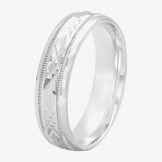  Mens Sterling Silver Wedding Band