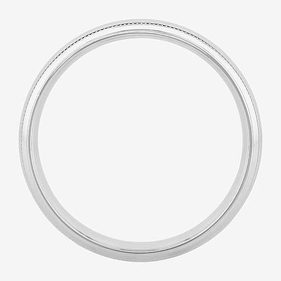  Mens 6mm Sterling Silver Wedding Band
