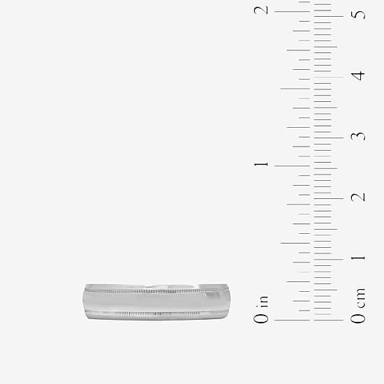  Mens 6mm Sterling Silver Wedding Band