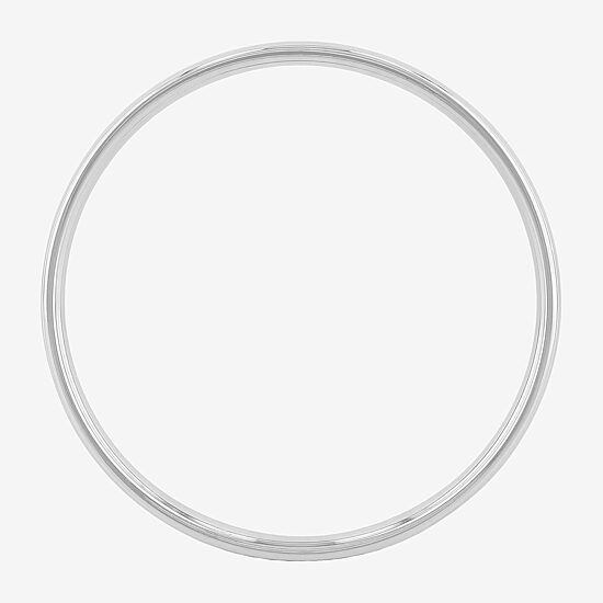  Womens 2mm Silver Domed Wedding Band Ring