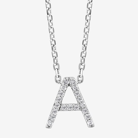 Effy Final Call Diamond Initial Pendant Necklace in Sterling Silver