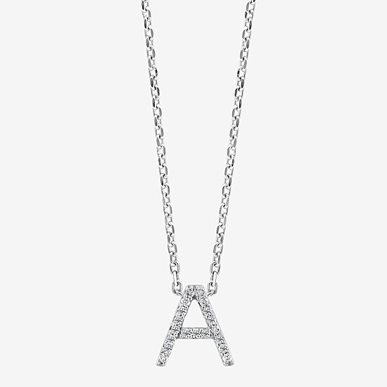 Effy Final Call Diamond Initial Pendant Necklace in Sterling Silver