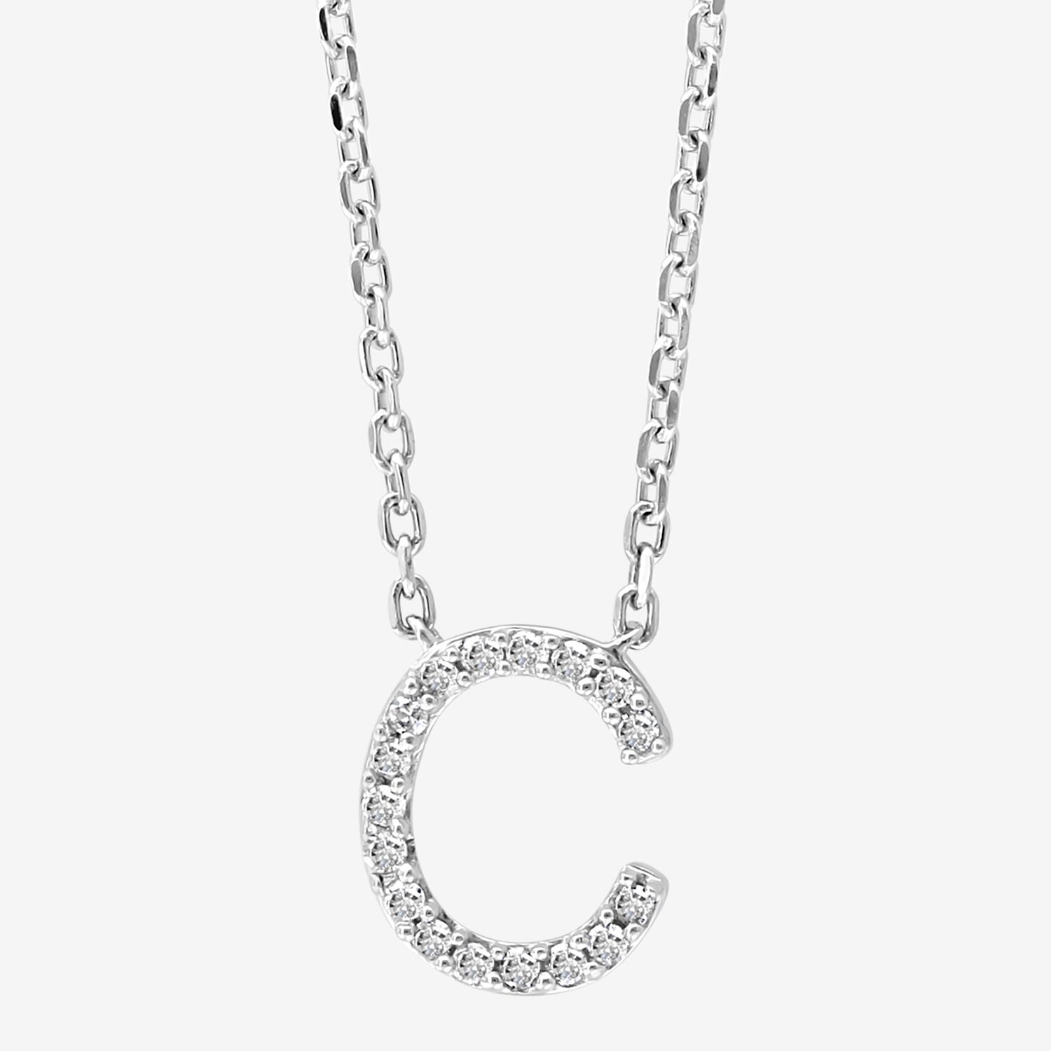 Effy Final Call Diamond Initial Pendant Necklace Sterling Silver