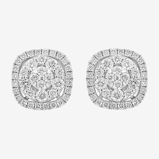 Effy Final Call 5/8 CT. T.W. Natural White Diamond 14K Gold 9.3mm Cushion Stud Earrings