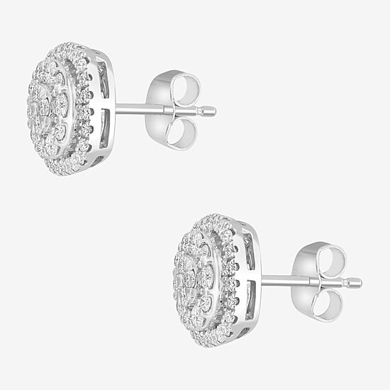 Effy Final Call 5/8 CT. T.W. Natural White Diamond 14K Gold 9.3mm Cushion Stud Earrings