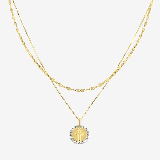 YES, PLEASE! 2-pc. Diamond-Accent Necklace Set in 14K Gold Over Silver