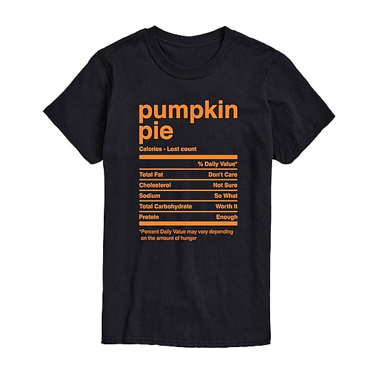 Pumpkin Pie Mens Crew Neck Short Sleeve Regular Fit Graphic T-Shirt