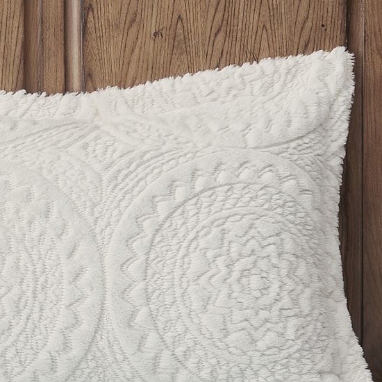 Madison Park Nova Embroidered Medallion Faux Fur Ultra Plush Comforter Set