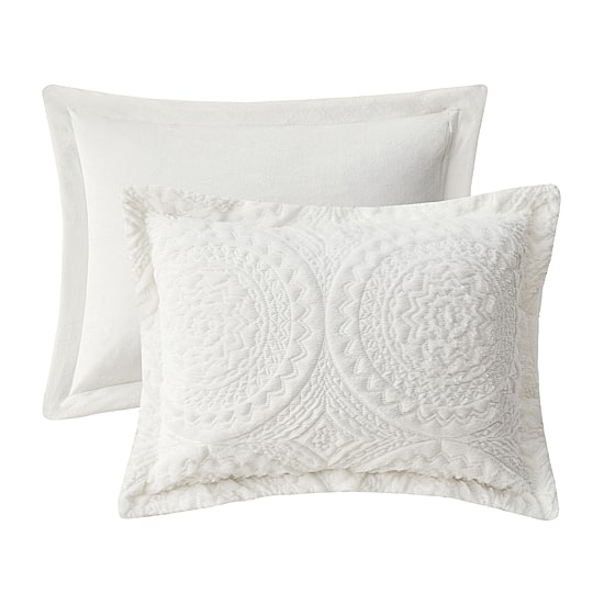 Madison Park Nova Embroidered Medallion Faux Fur Ultra Plush Comforter Set