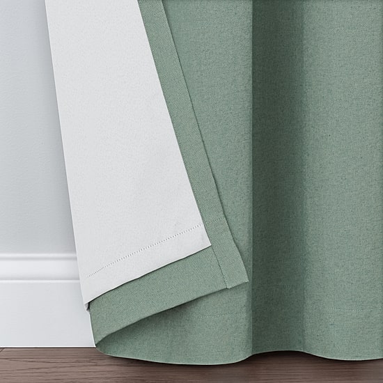 Fieldcrest Heritage Davina Solid Grommet Top Energy Saving 100% Blackout Single Curtain Panel