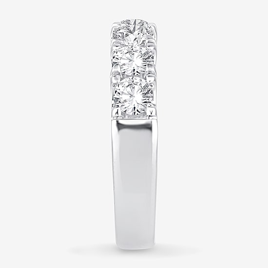 (H-I / Si1-Si2) Womens 3MM 2 CT. T.W. Lab Grown White Diamond 14K Gold Wedding Band