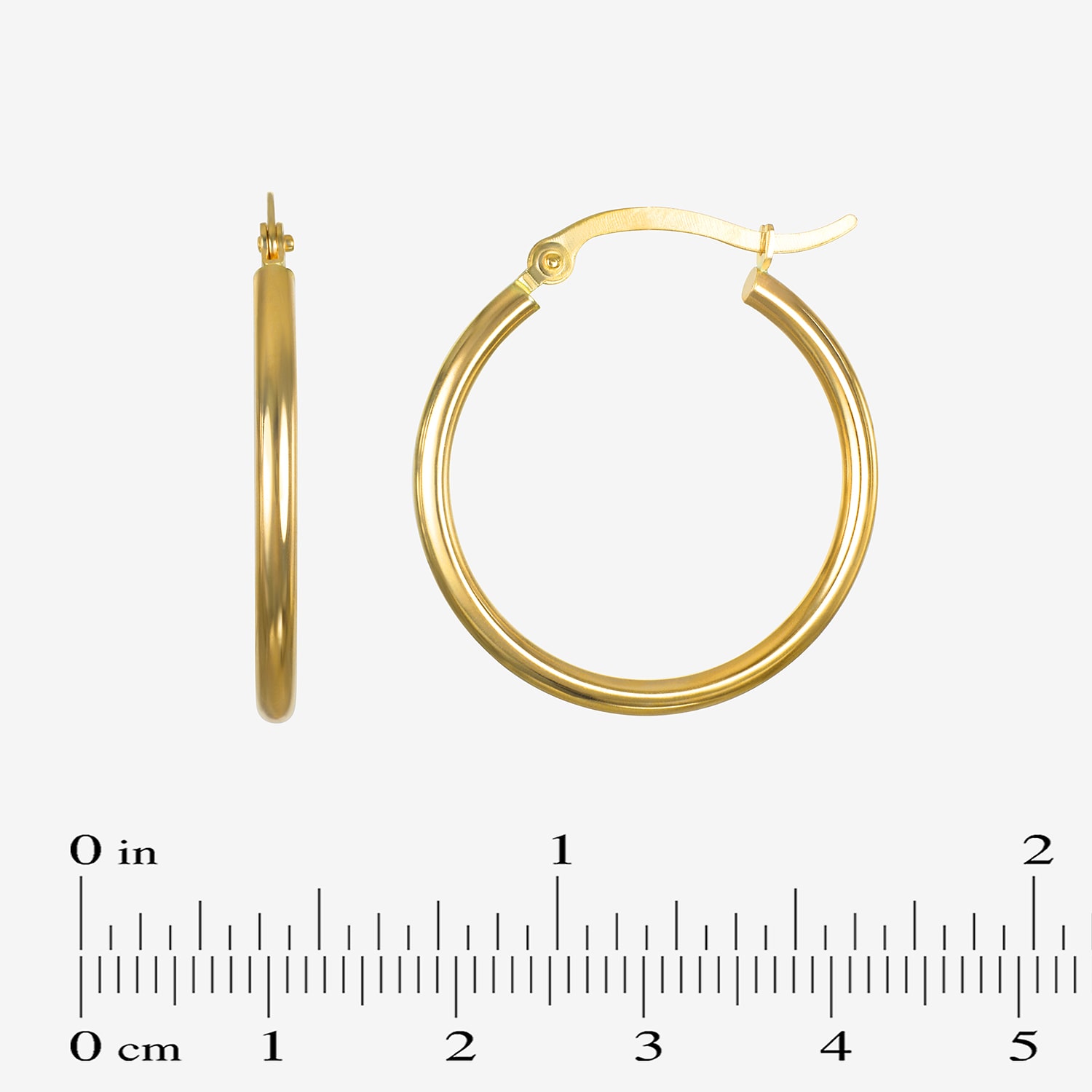14K Gold 15mm - 50 mm Hoop Earrings