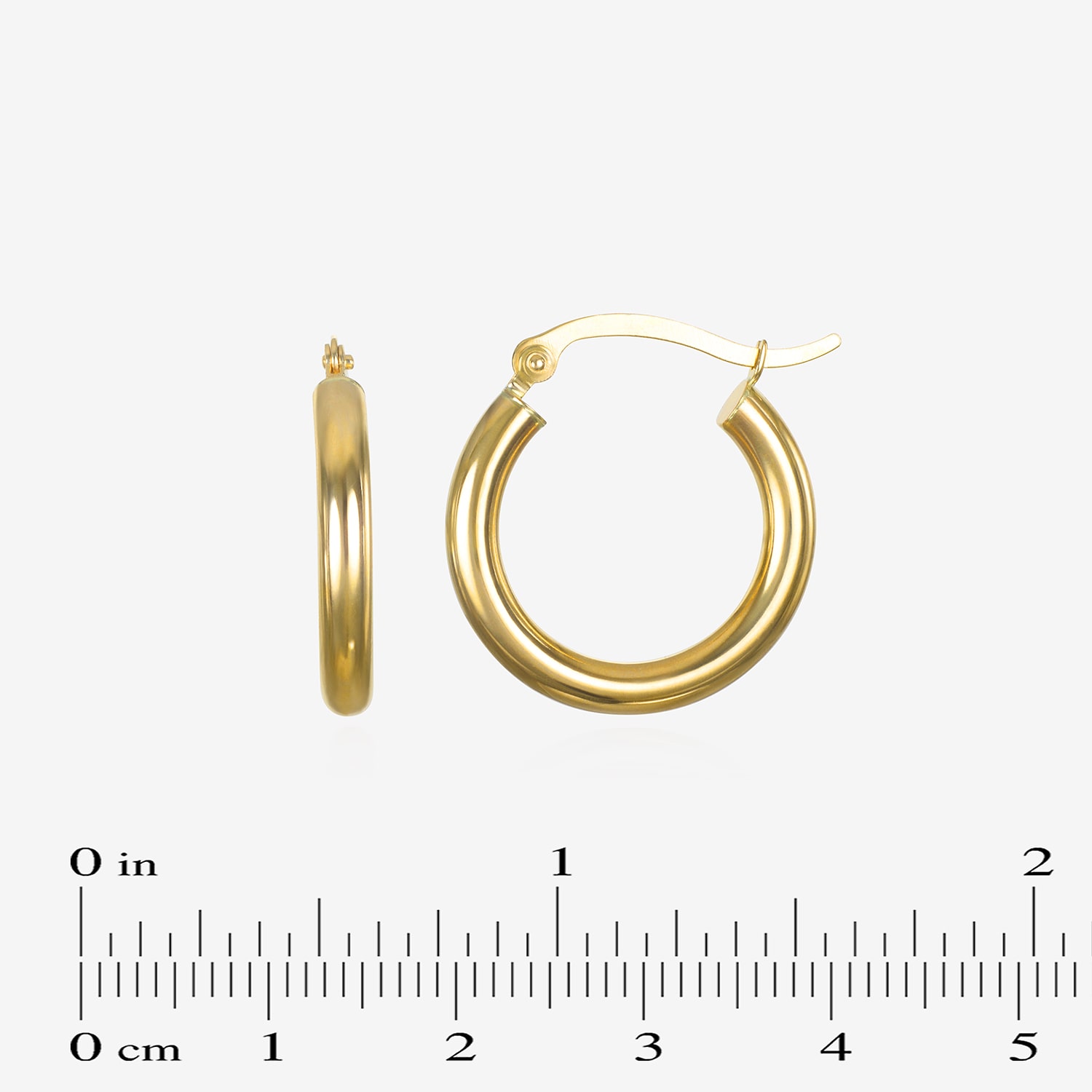 14K Gold 20mm - 50mm Hoop Earrings