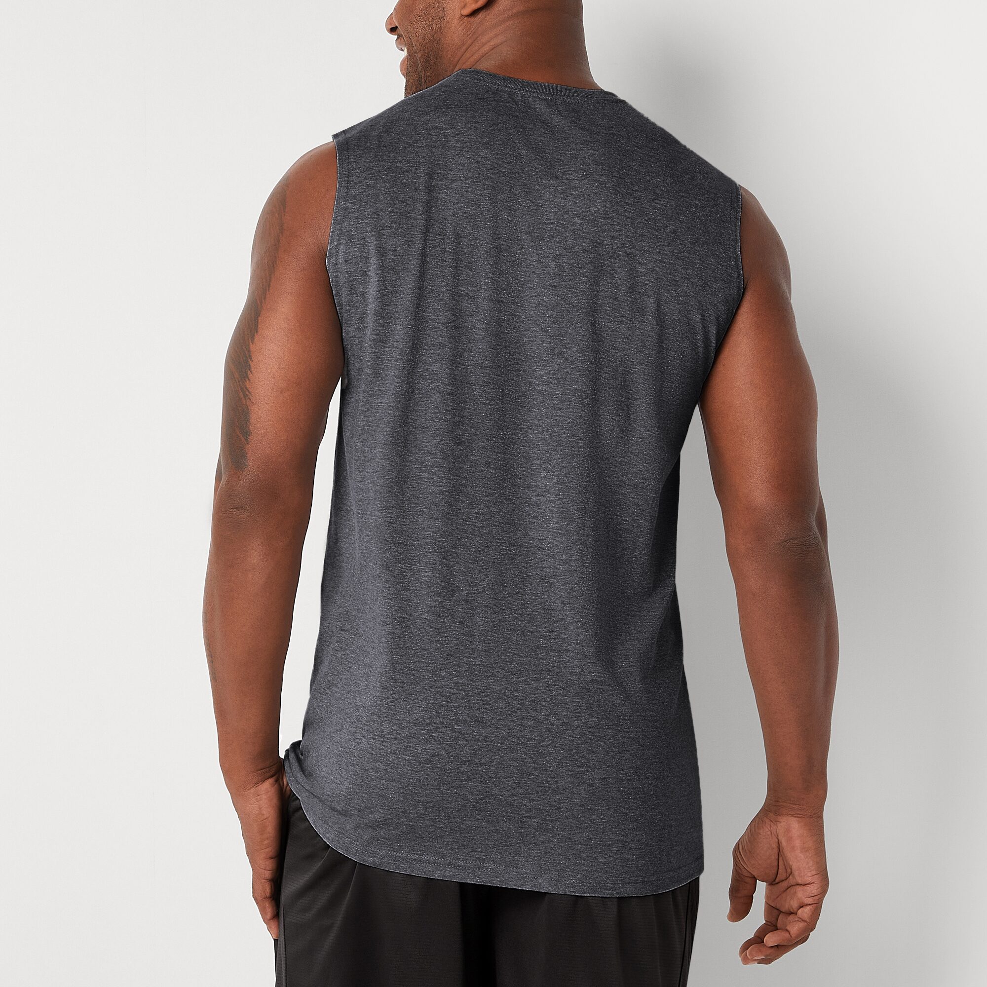 Xersion Cotton Mens Crew Neck Sleeveless Big and Tall Muscle T-Shirt