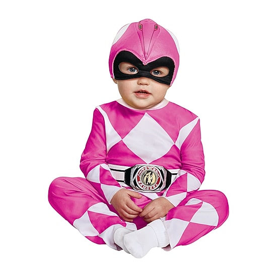Girls Mighty Morphin Pink Classic Power Rangers Costume