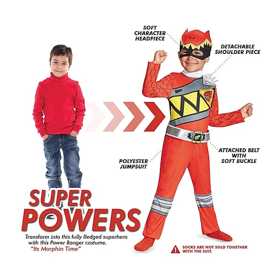 Boys Dino Charge Red Classic Power Rangers Costume