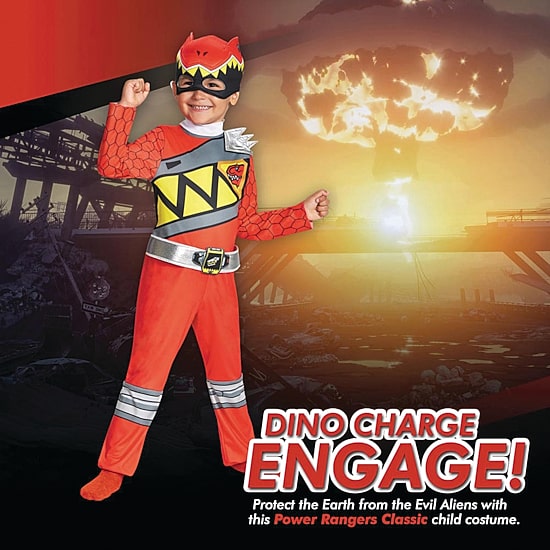 Boys Dino Charge Red Classic Power Rangers Costume