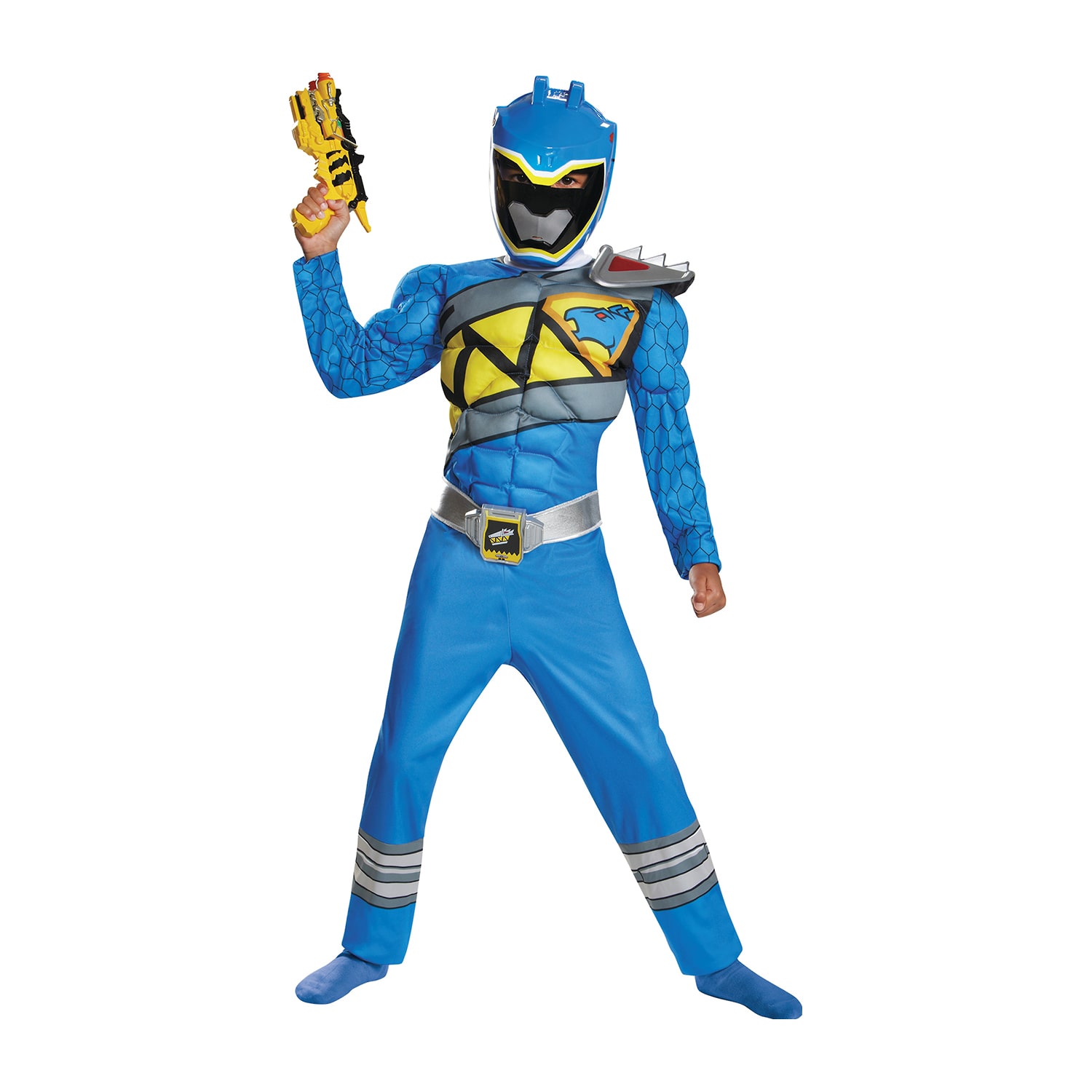 Boys Dino Charge Blue Muscle Power Rangers Costume