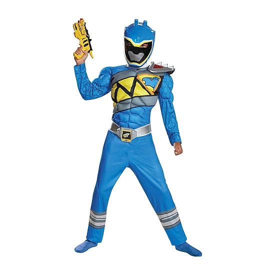 Boys Dino Charge Blue Muscle Power Rangers Costume