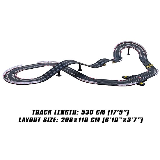 Joysway Superfun Power Slot Car Racing Set - Layout Size: 82"X43" Car