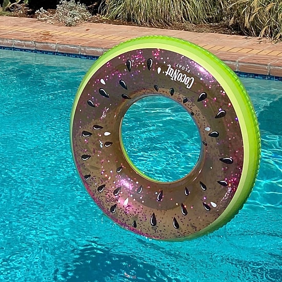 Coconut Float Juicy Watermelon Glitter Water Accessory Pool Float