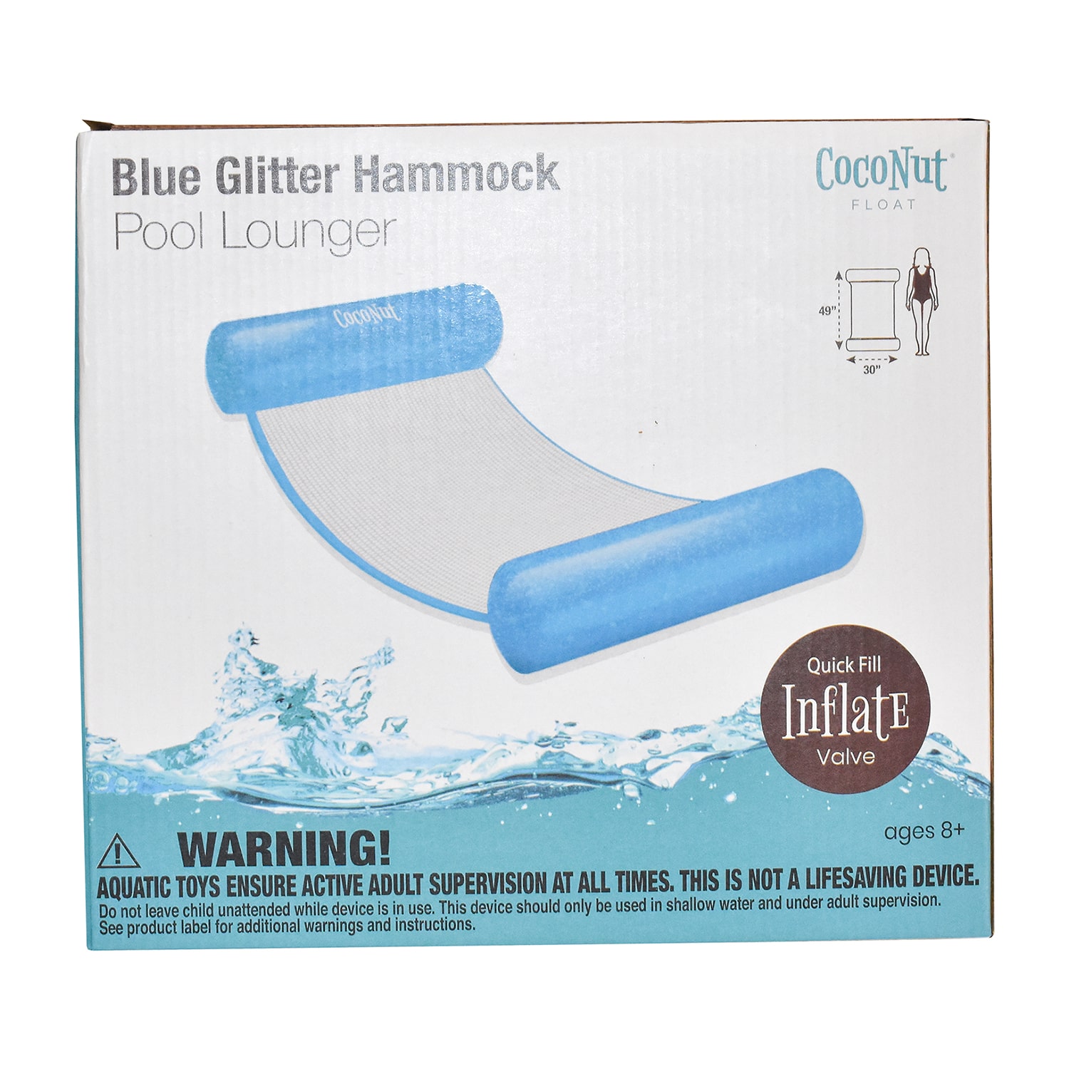 Coconut Float Glitter Hammock Pool Lounger Pool Float