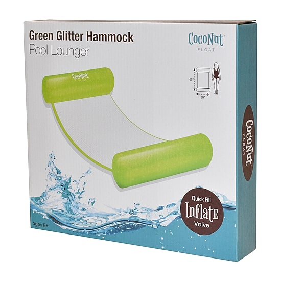 Coconut Float Green Glitter Hammock Pool Lounger Pool Float