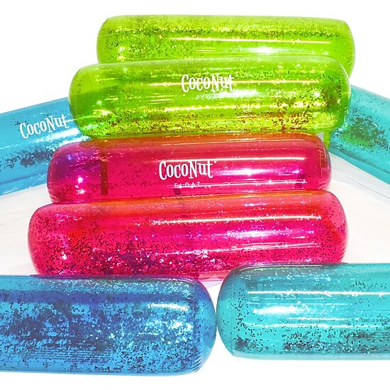 Coconut Float Aqua Glitter Hammock Lounger Pool Float
