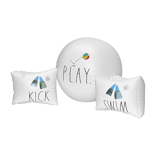 Rae Dunn Swim Kick Play Water Wings N Beach Ball Pool Float