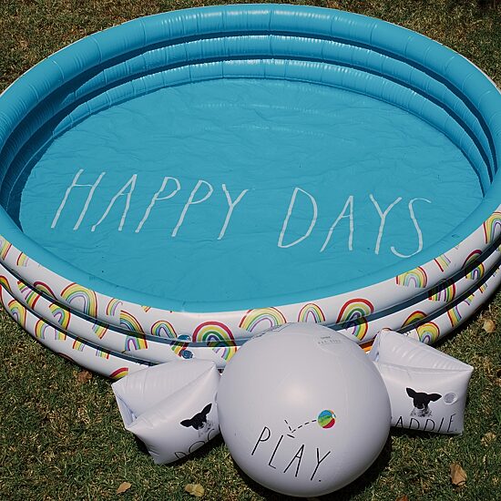 Rae Dunn Swim Kick Play Water Wings N Beach Ball Pool Float