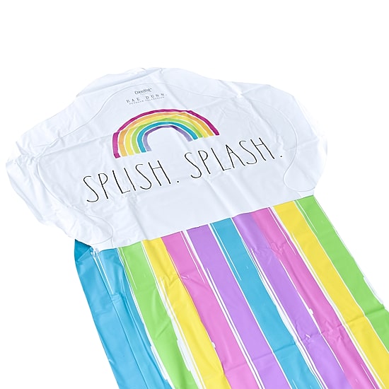 Rae Dunn Splish Splash Rainbow Slide & Ride Water Slide