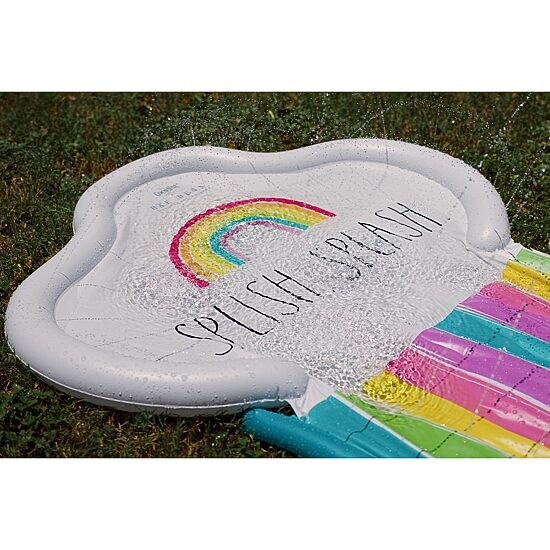 Rae Dunn Splish Splash Rainbow Slide & Ride Water Slide
