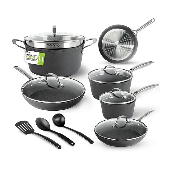 Granitestone Armor Max Hard Anodized Ultra Durable 14-pc. Cookware Set