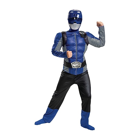 Little & Big Kid Boys Beast Morphers Blue Muscle Power Rangers Costume