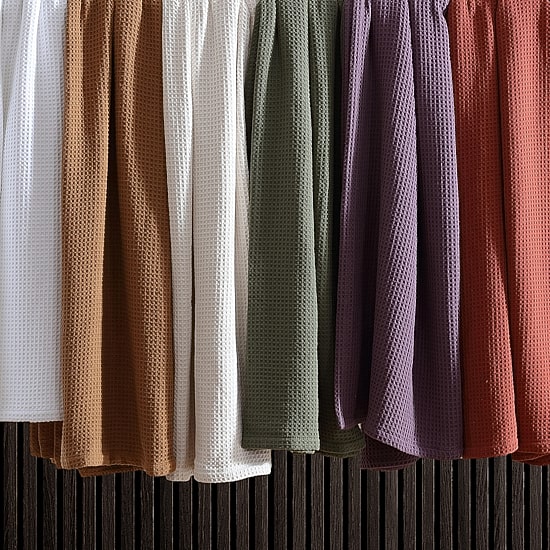 Eddie Bauer Solid Waffle 100% Cotton Blanket