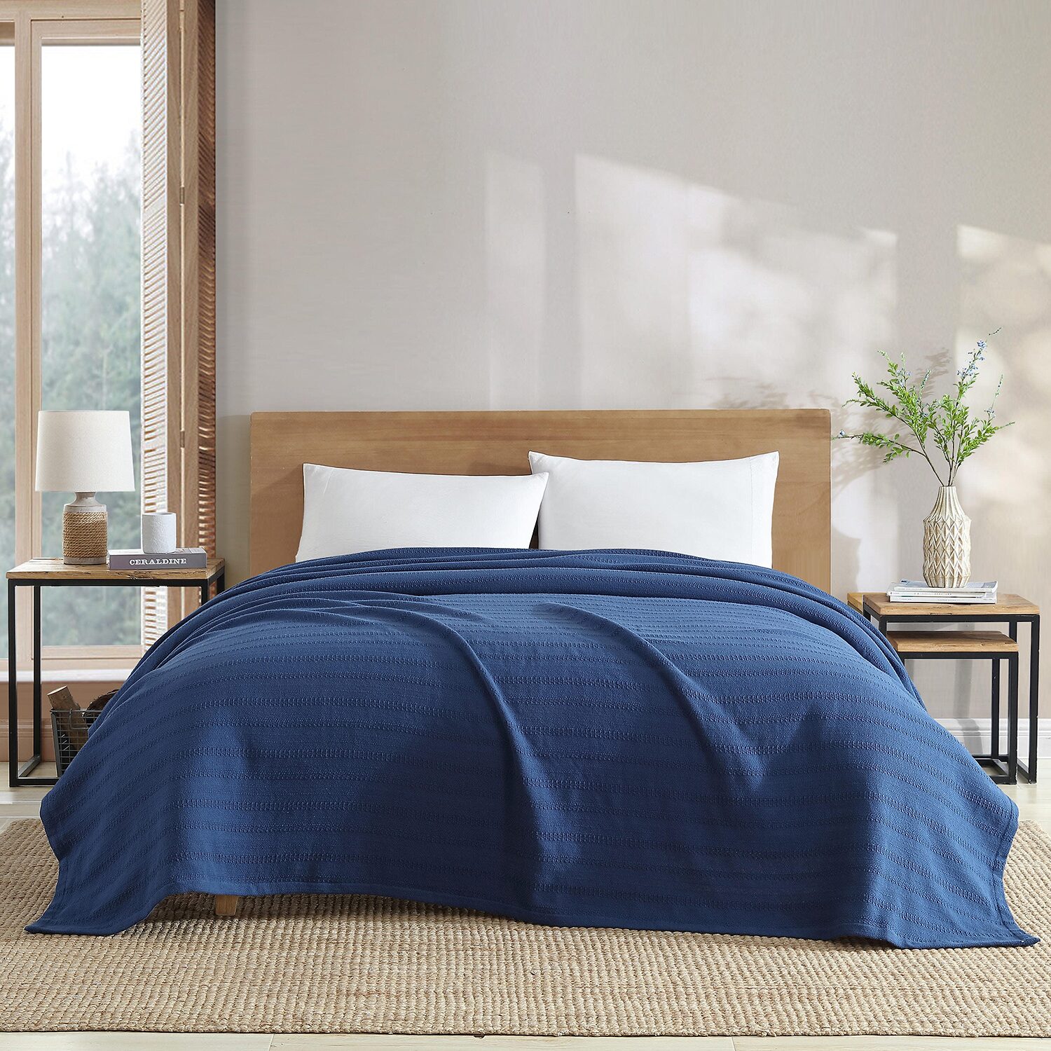 Eddie Bauer Variegated Stripe Lightweight Striped Blanket