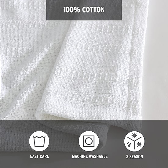 Eddie Bauer Veriegated Weave Cotton Blanket