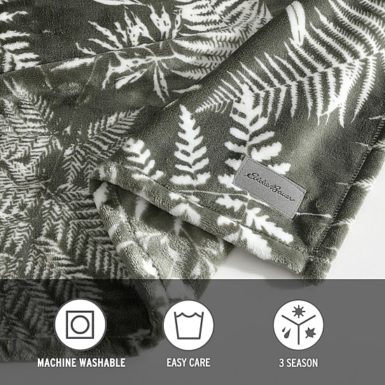 Eddie Bauer Fern Garden Plush fleece Blanket