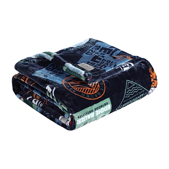 Eddie Bauer Stamps Plush fleece Blanket