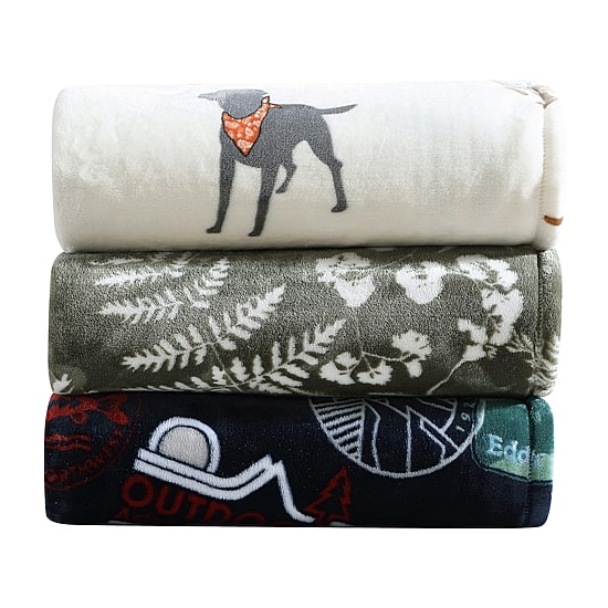 Eddie Bauer Stamps Plush fleece Blanket