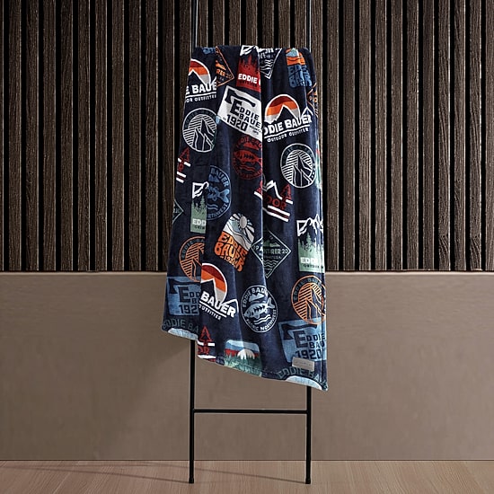 Eddie Bauer Stamps Plush fleece Blanket