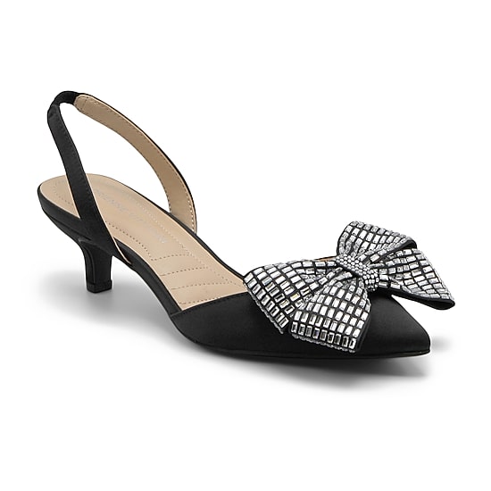 Adrienne Vittadini Soroya Womens Pointed Closed Toe Kitten Heel Pumps
