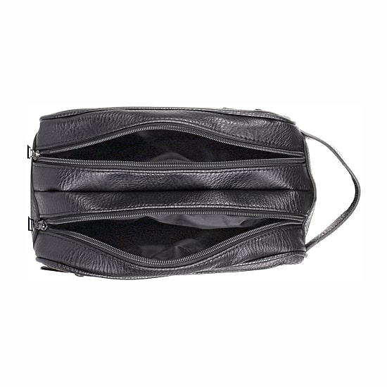 Karla Hanson Mens Travel Double Zipper Toiletry Bag Attache