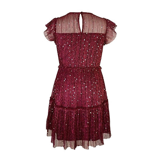 Lilt Big Kid Girls Embellished Short Sleeve Ruffled A-Line Dress